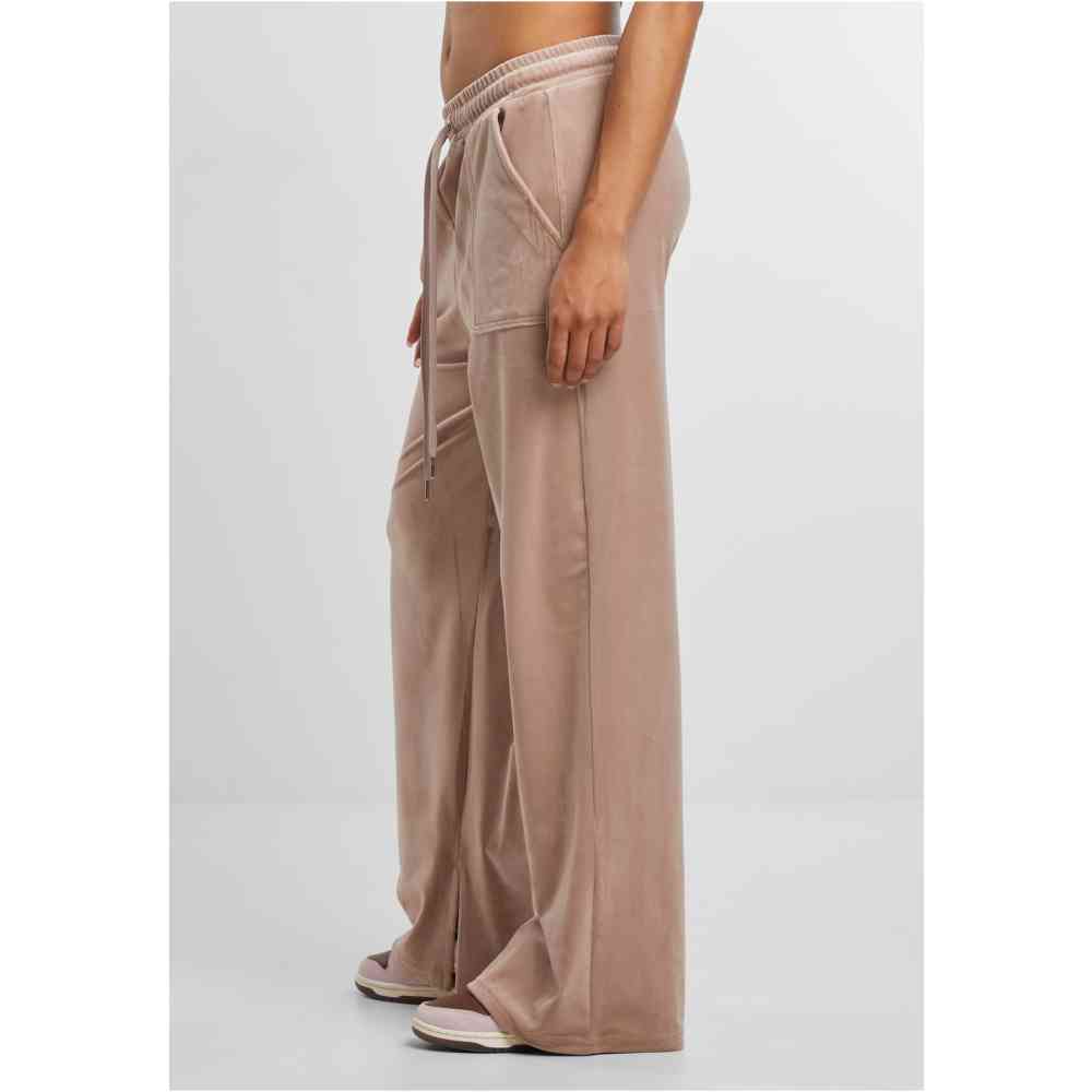 Urban Classics - Velvet Dames joggingbroek - Roze